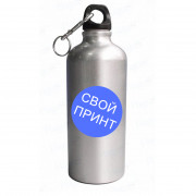 Спортивная бутылка серебристая 500 мл.