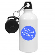Спортивная бутылка с крышкой для питья белая 500 мл.